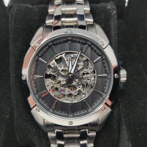 Bulova Stainless Steel Automatic Skeleton Watch